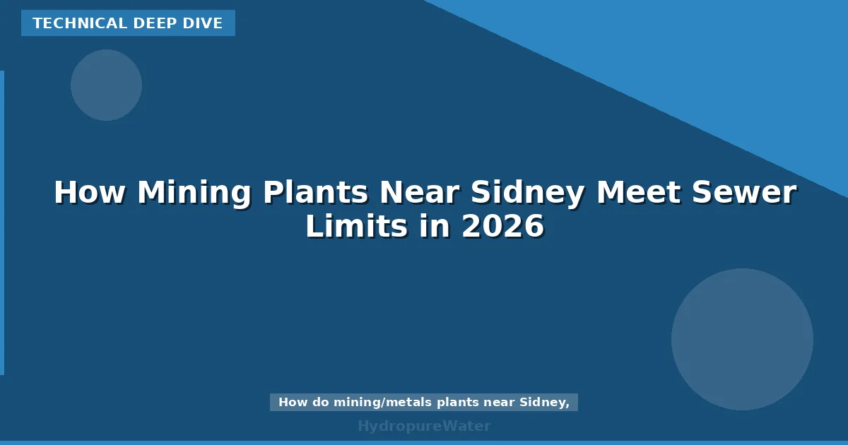 How Mining Plants Near Sidney Meet Sewer Limits in 2026
