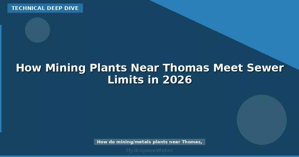 How Mining Plants Near Thomas Meet Sewer Limits in 2026