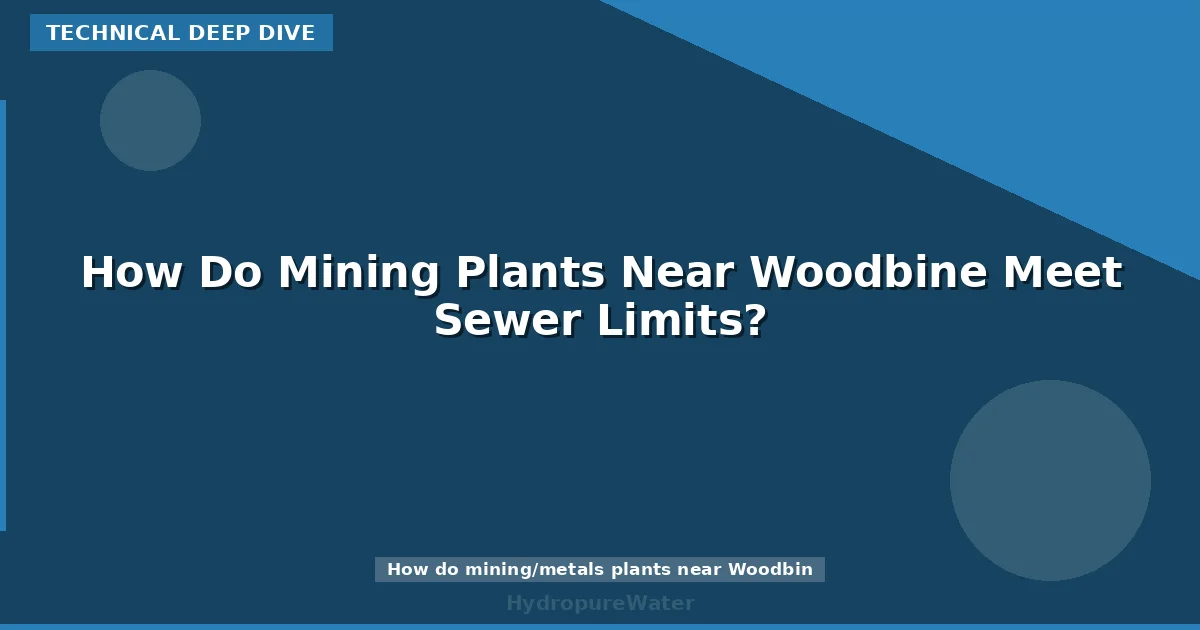 How Do Mining Plants Near Woodbine Meet Sewer Limits?