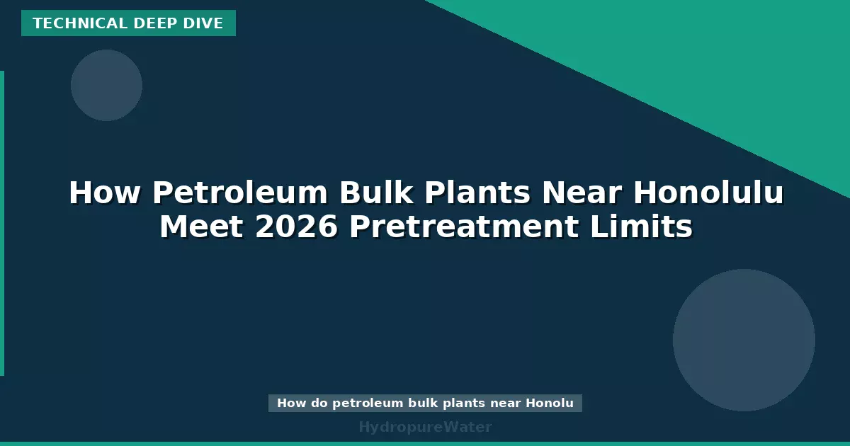 How Petroleum Bulk Plants Near Honolulu Meet 2026 Pretreatment Limits