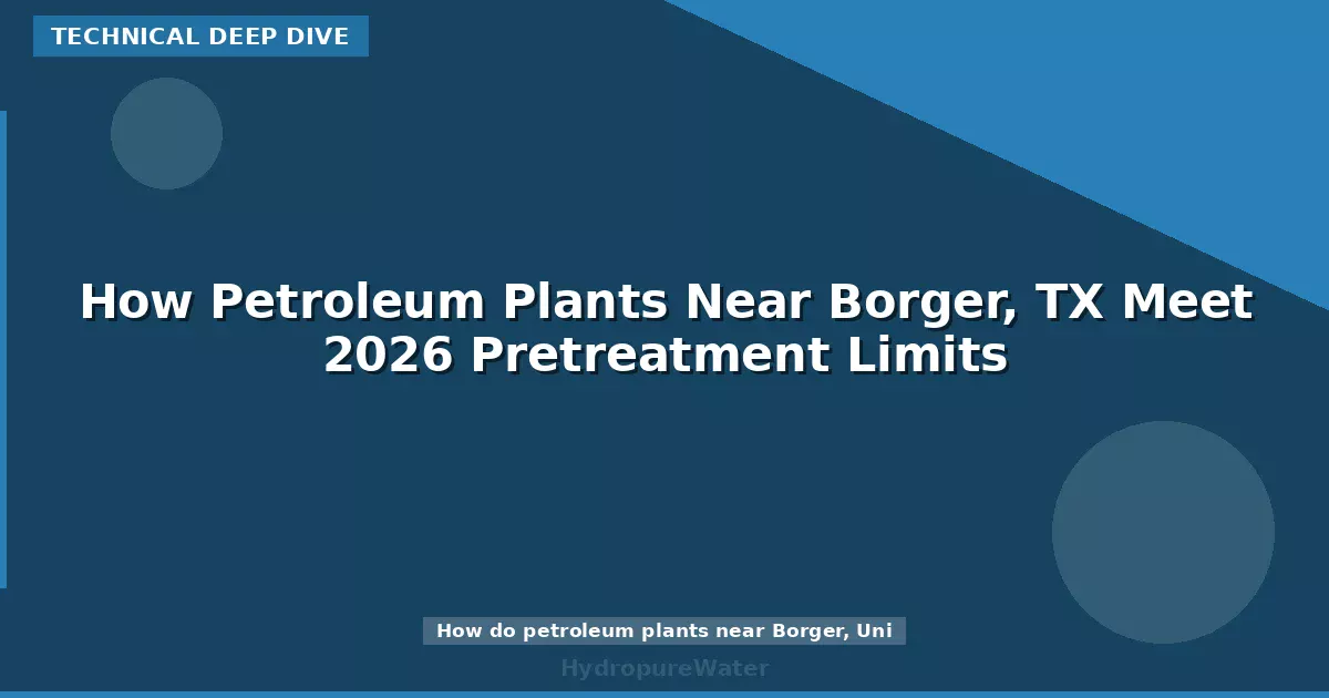 How Petroleum Plants Near Borger, TX Meet 2026 Pretreatment Limits