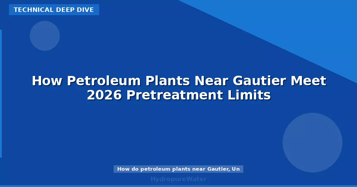 How Petroleum Plants Near Gautier Meet 2026 Pretreatment Limits
