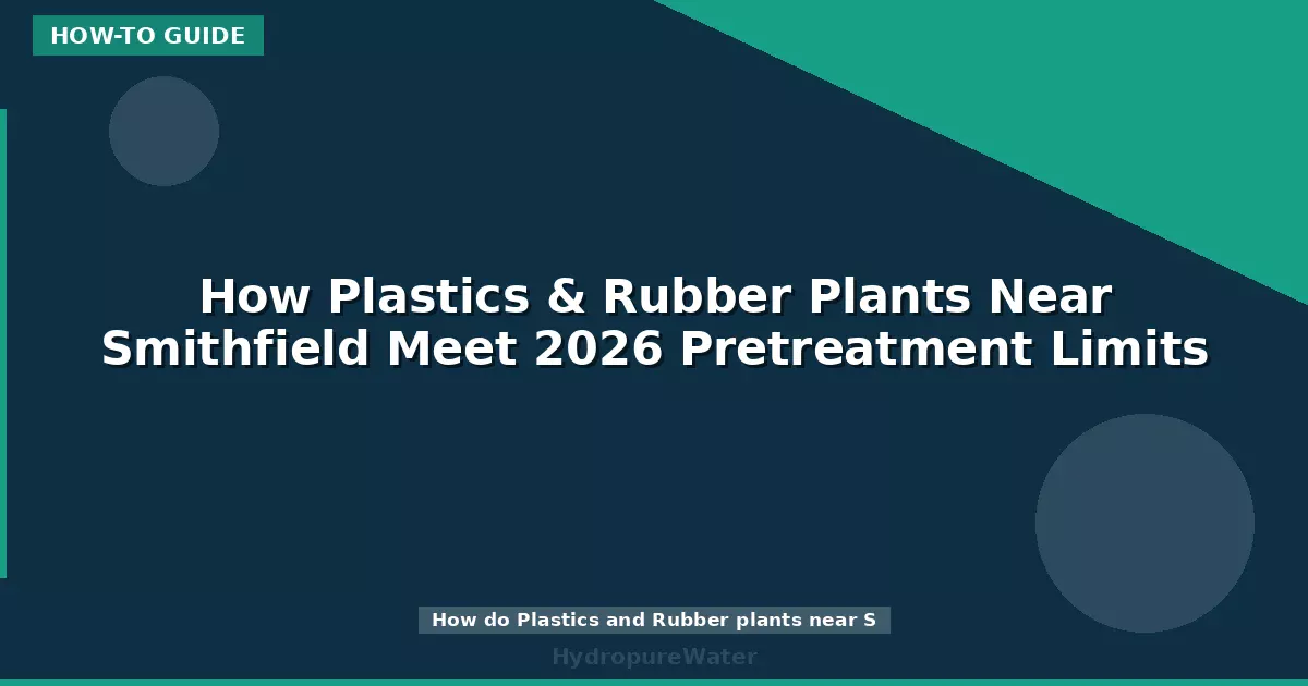 How Plastics & Rubber Plants Near Smithfield Meet 2026 Pretreatment Limits