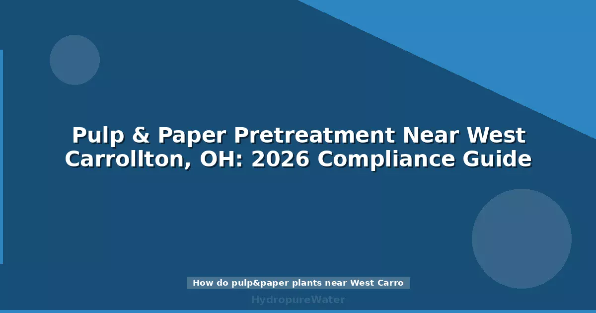 Pulp & Paper Pretreatment Near West Carrollton, OH: 2026 Compliance Guide