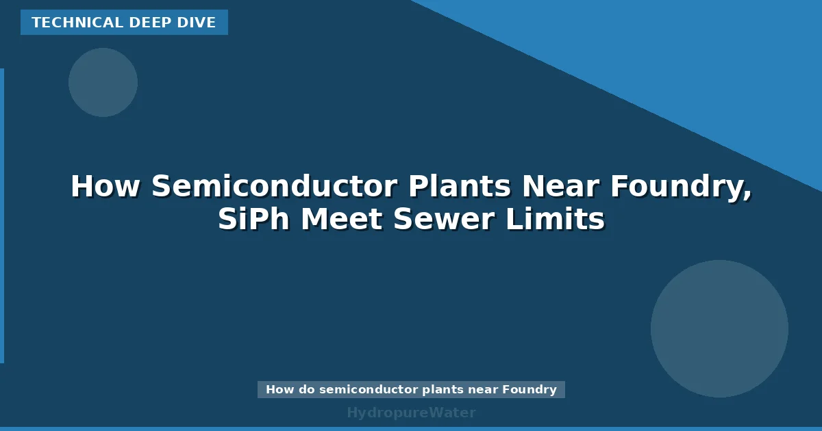 How Semiconductor Plants Near Foundry, SiPh Meet Sewer Limits