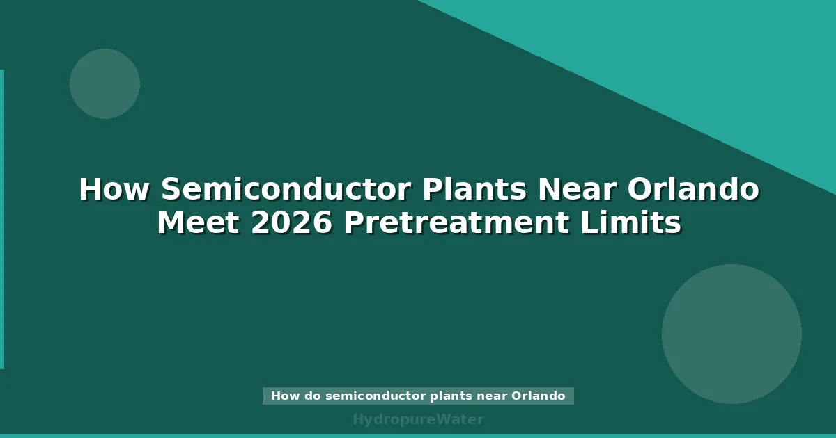 How Semiconductor Plants Near Orlando Meet 2026 Pretreatment Limits