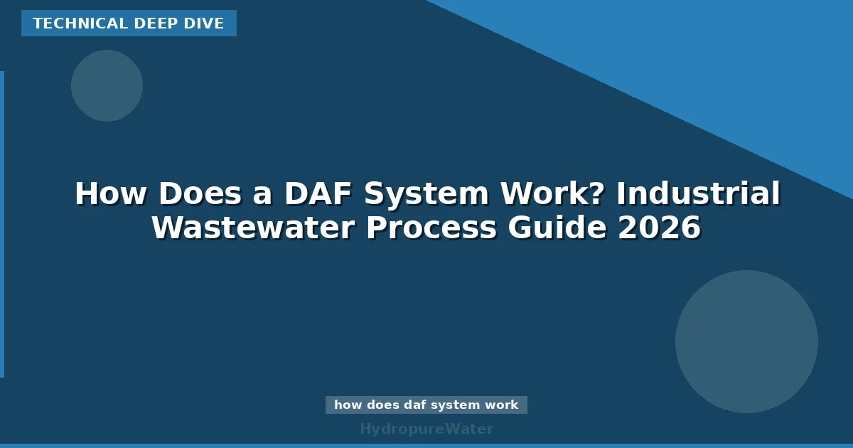 How Does a DAF System Work? Industrial Wastewater Process Guide 2026