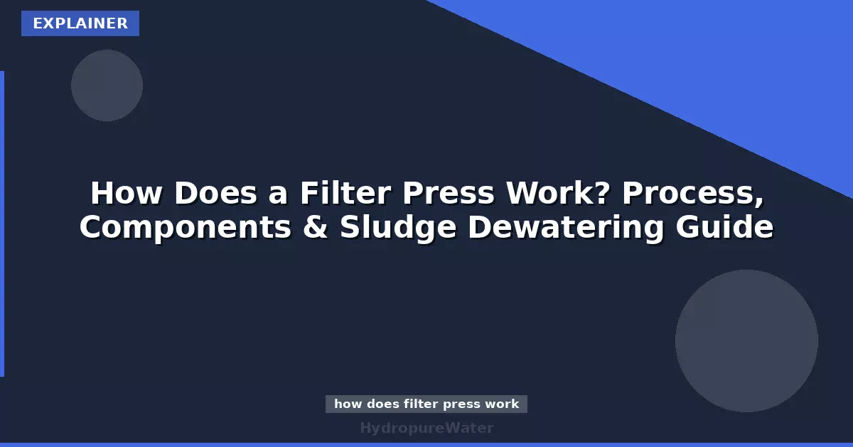 How Does a Filter Press Work? Process, Components & Sludge Dewatering Guide