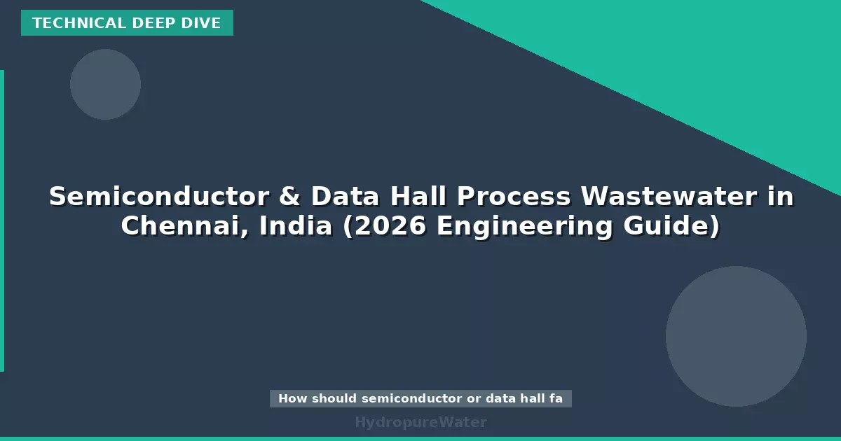 Semiconductor & Data Hall Process Wastewater in Chennai, India (2026 Engineering Guide)
