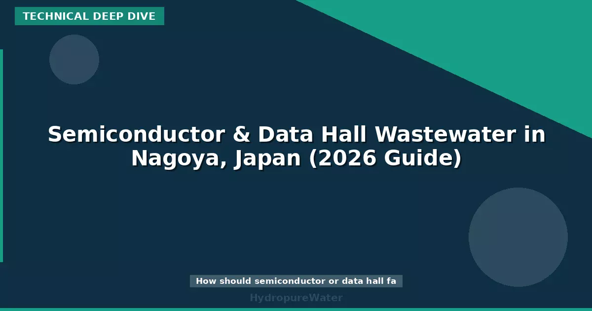 Semiconductor & Data Hall Wastewater in Nagoya, Japan (2026 Guide)