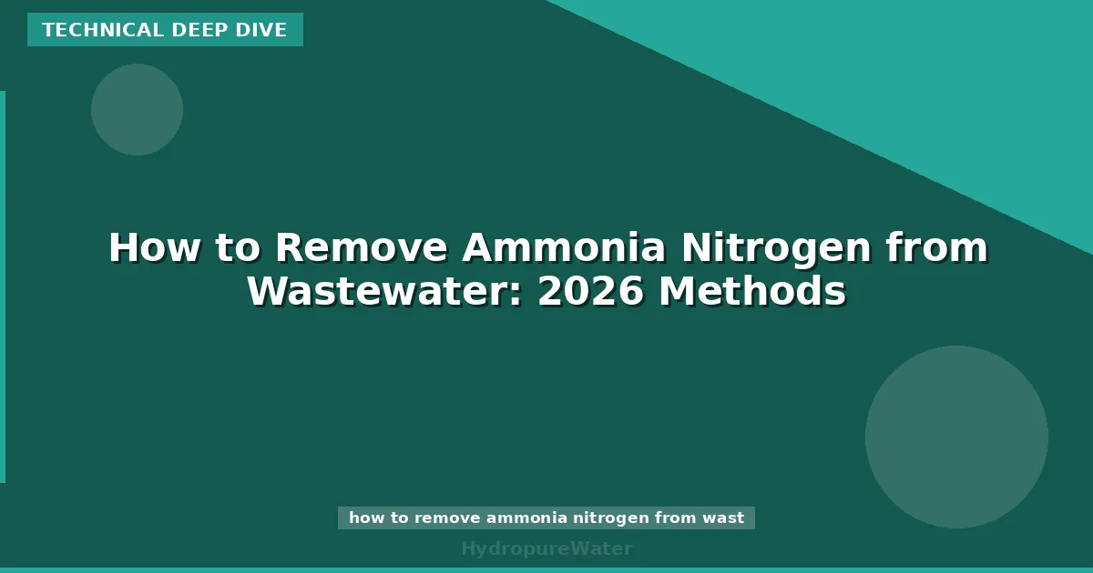 How to Remove Ammonia Nitrogen from Wastewater: 2026 Methods