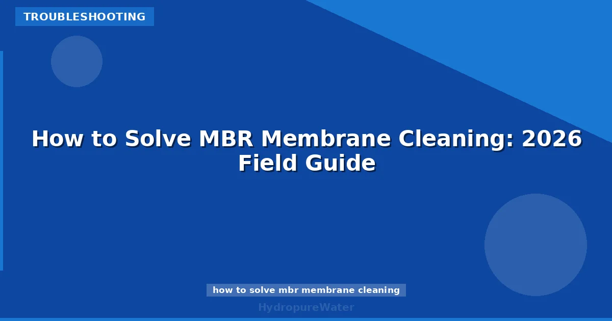 How to Solve MBR Membrane Cleaning: 2026 Field Guide