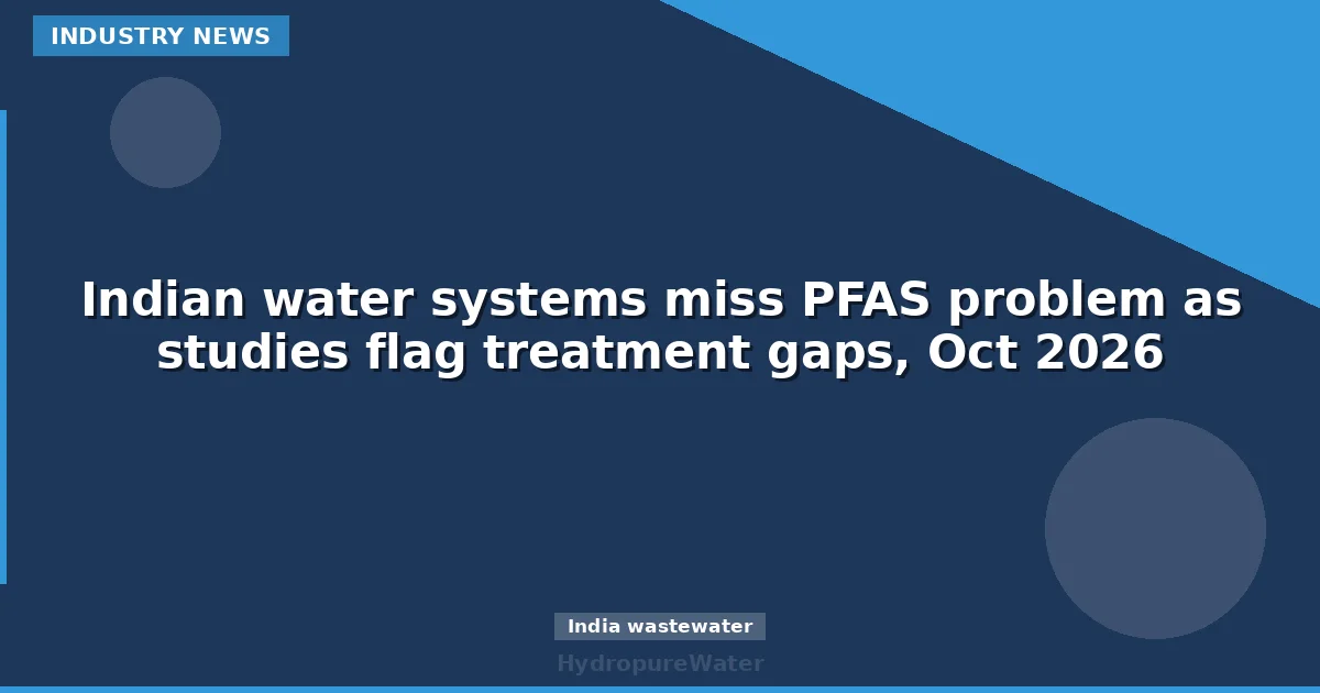 Indian water systems miss PFAS problem as studies flag treatment gaps, Oct 2026