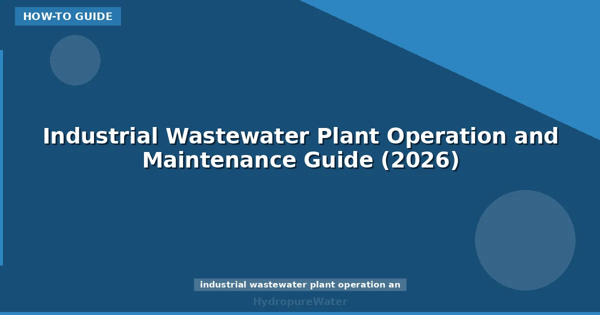 Industrial Wastewater Plant Operation and Maintenance Guide (2026)