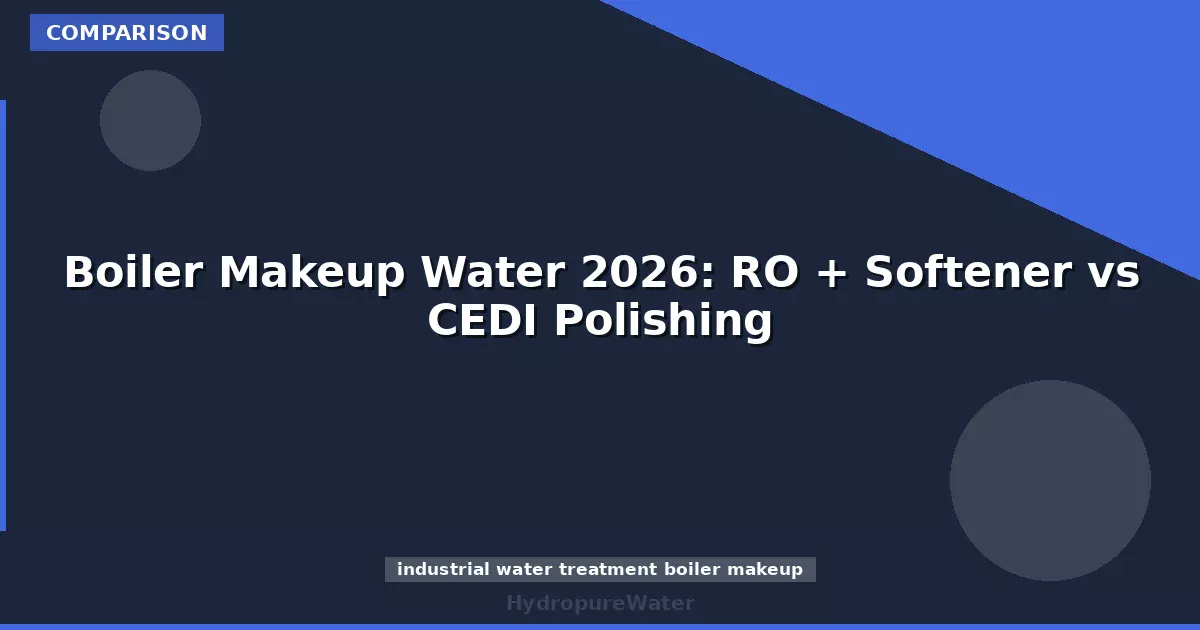 Boiler Makeup Water 2026: RO + Softener vs CEDI Polishing