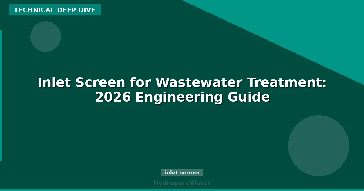 Inlet Screen for Wastewater Treatment: 2026 Engineering Guide