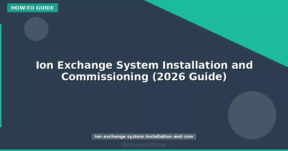 Ion Exchange System Installation and Commissioning (2026 Guide)