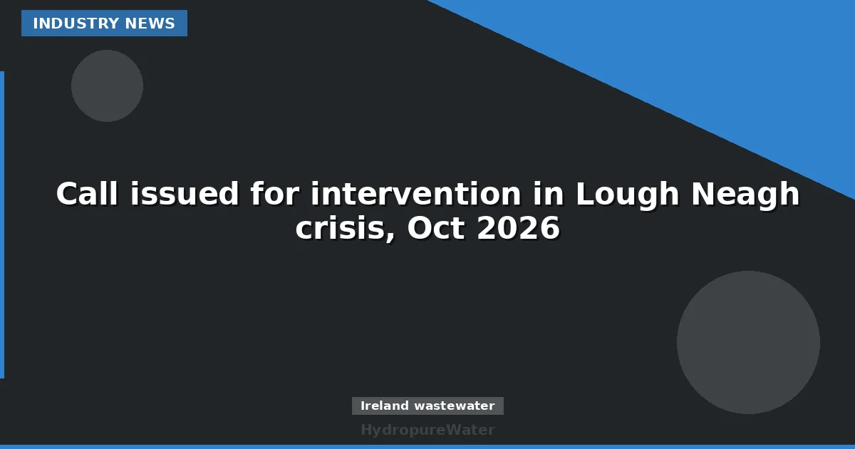Call issued for intervention in Lough Neagh crisis, Oct 2026