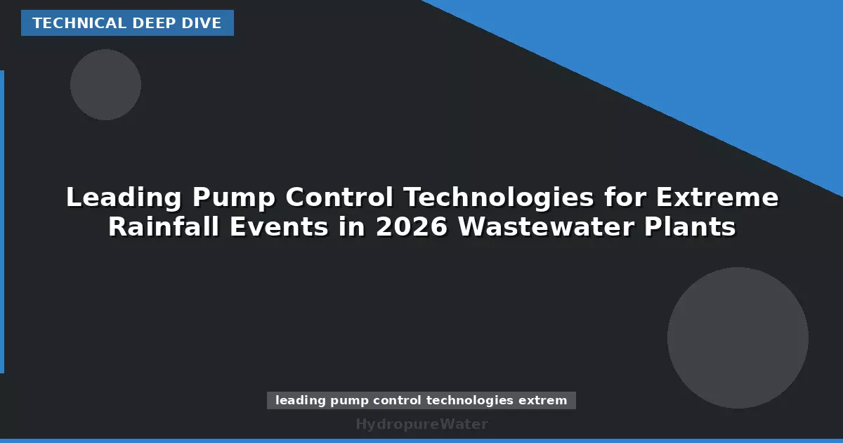 Leading Pump Control Technologies for Extreme Rainfall Events in 2026 Wastewater Plants