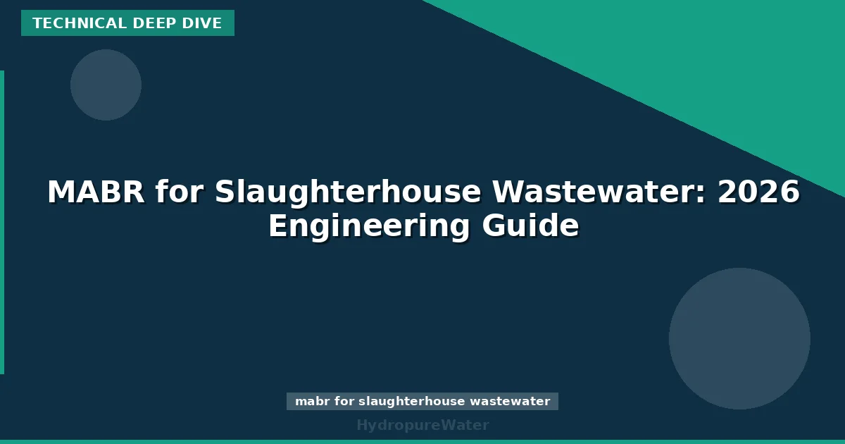 MABR for Slaughterhouse Wastewater: 2026 Engineering Guide