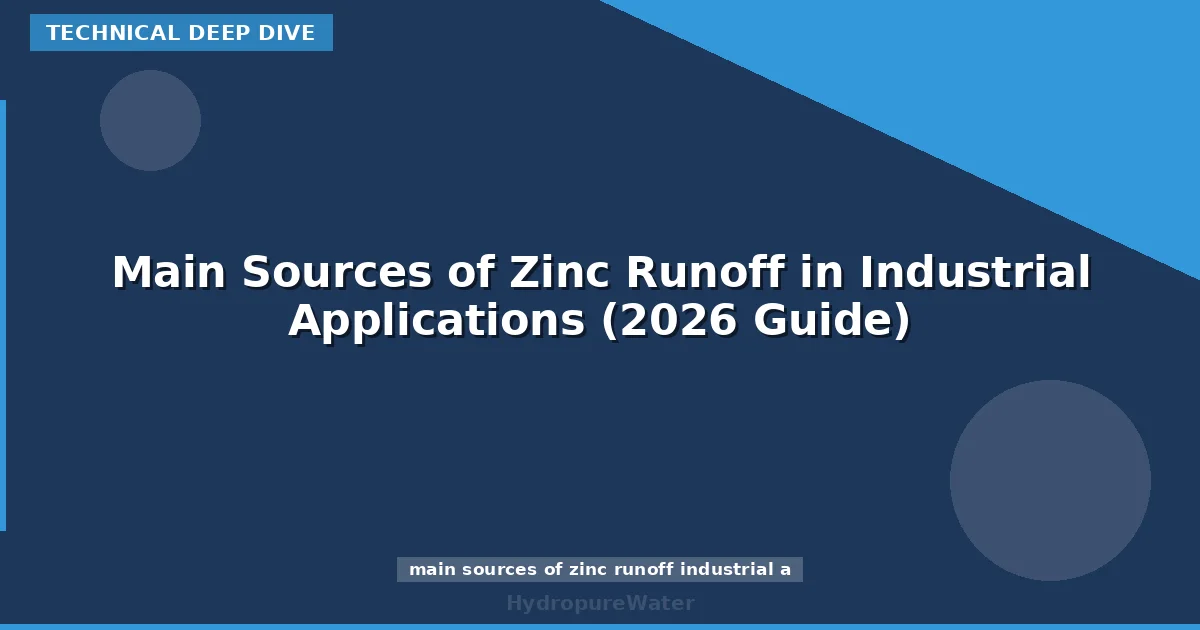 Main Sources of Zinc Runoff in Industrial Applications (2026 Guide)
