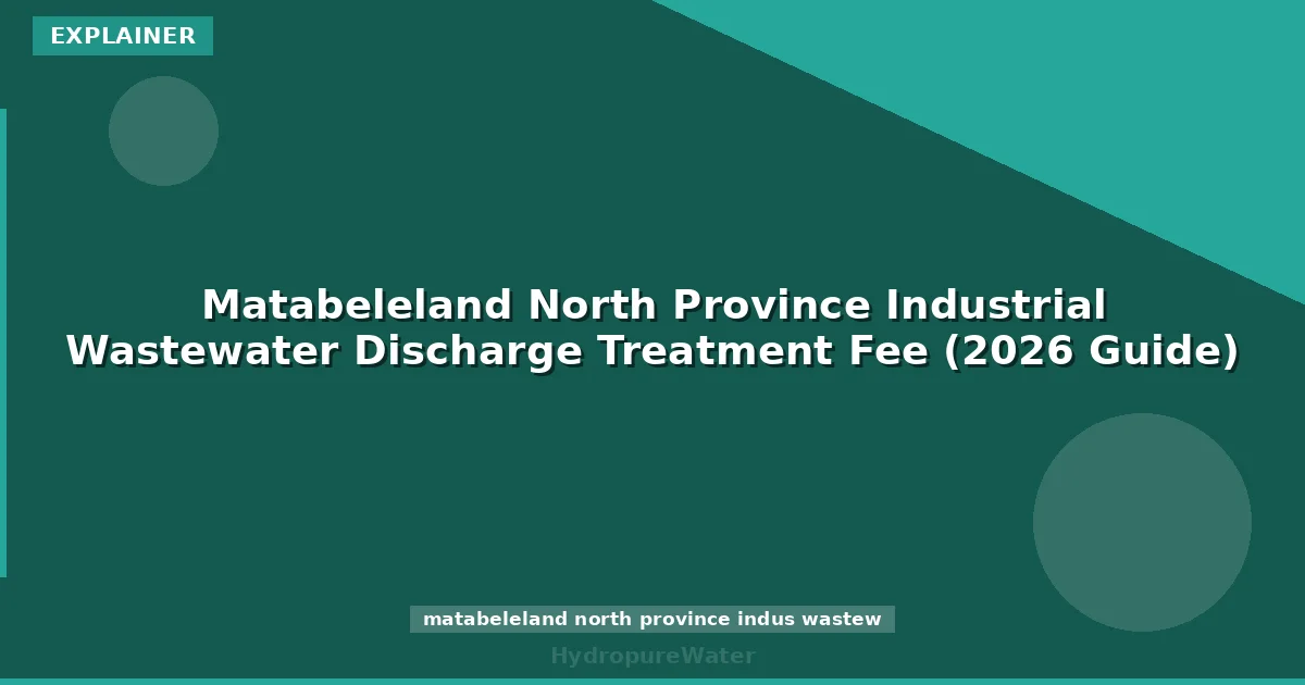 Matabeleland North Province Industrial Wastewater Discharge Treatment Fee (2026 Guide)