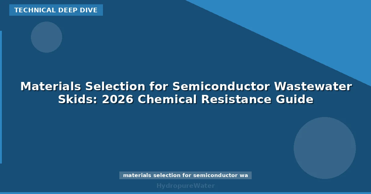 Materials Selection for Semiconductor Wastewater Skids: 2026 Chemical Resistance Guide
