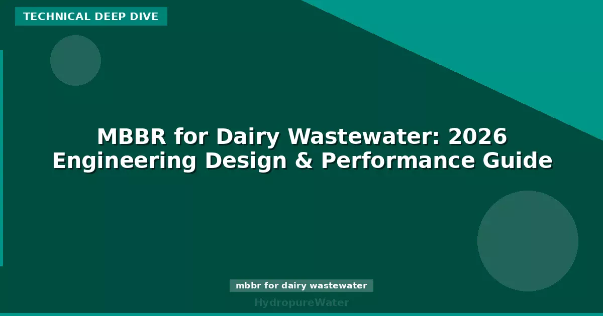 MBBR for Dairy Wastewater: 2026 Engineering Design & Performance Guide