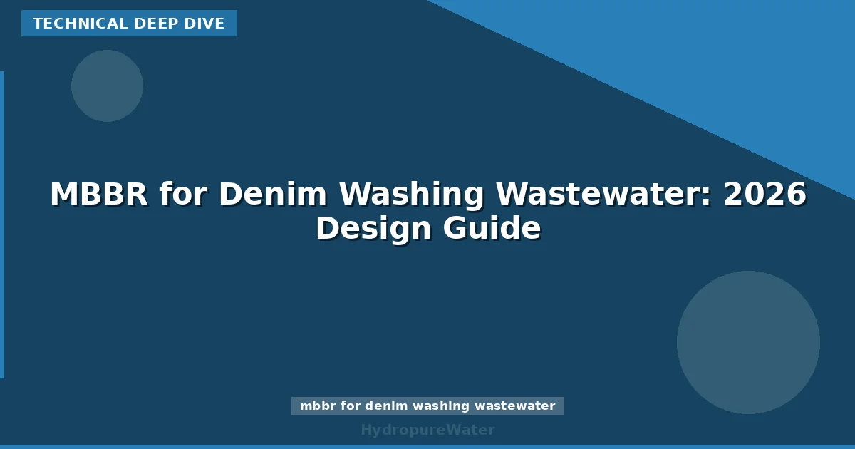 MBBR for Denim Washing Wastewater: 2026 Design Guide
