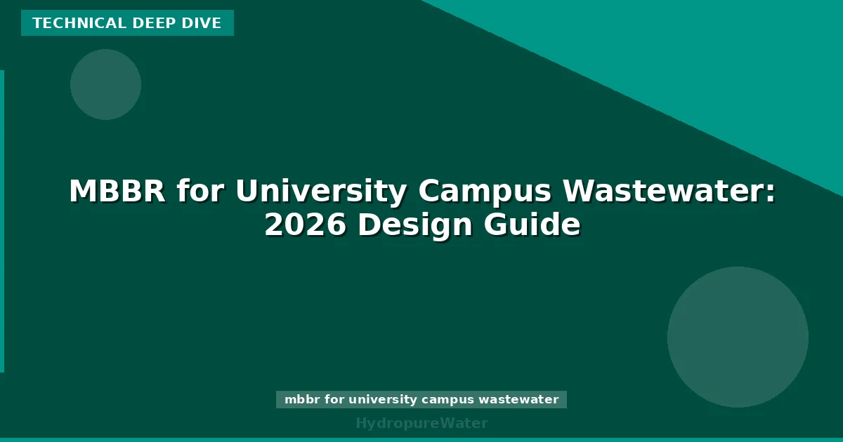 MBBR for University Campus Wastewater: 2026 Design Guide