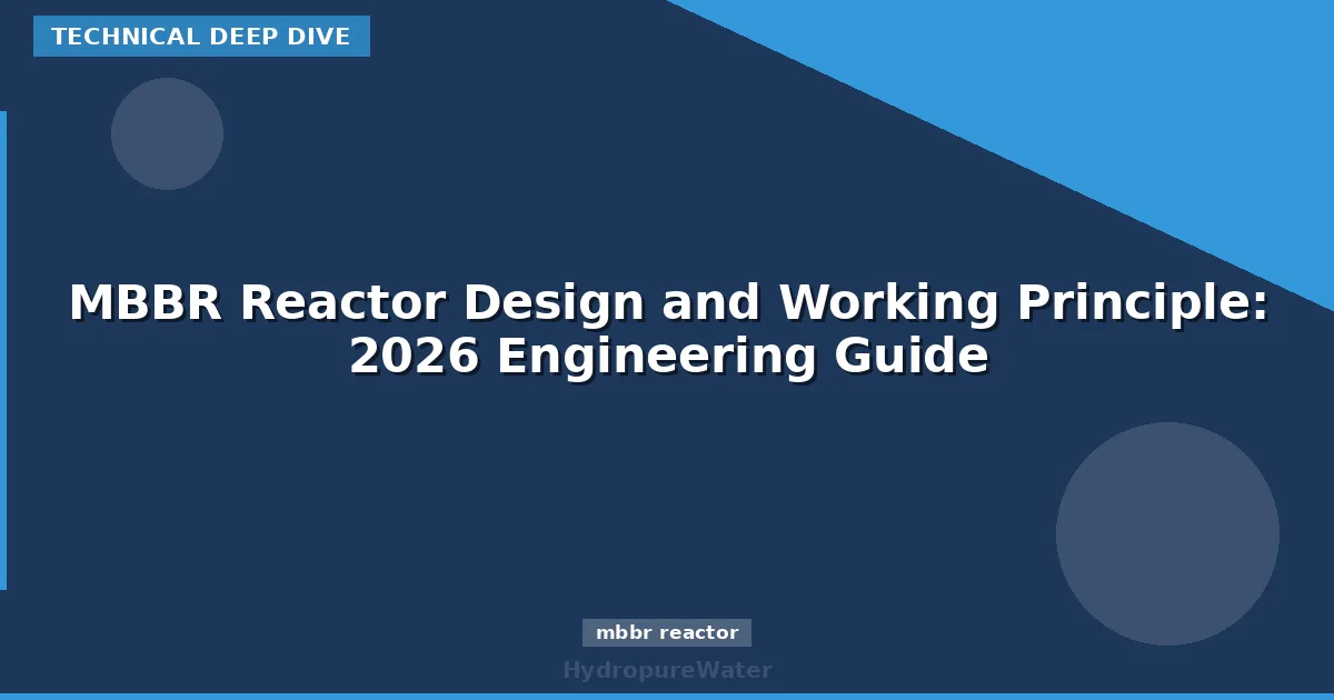 MBBR Reactor Design and Working Principle: 2026 Engineering Guide