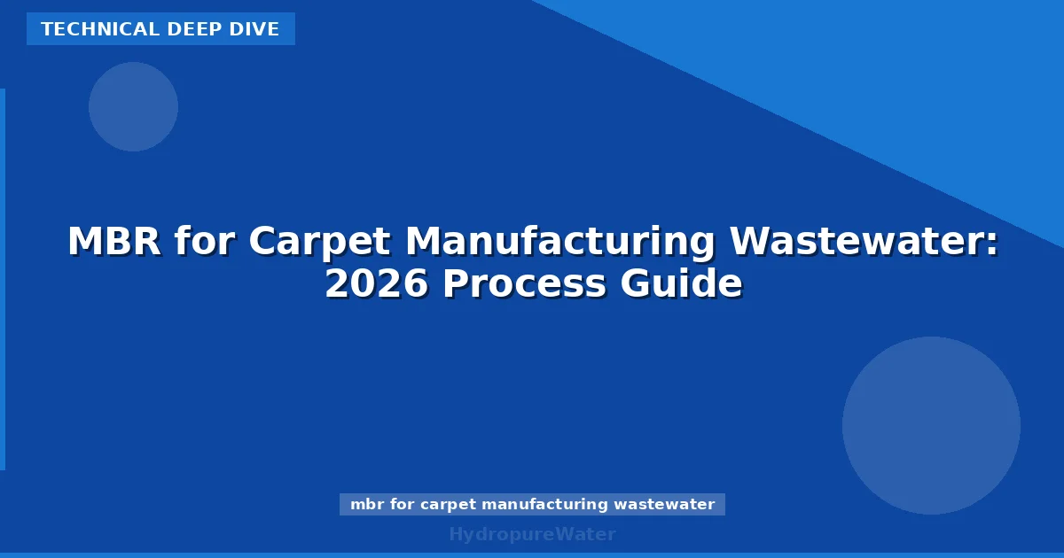 MBR for Carpet Manufacturing Wastewater: 2026 Process Guide