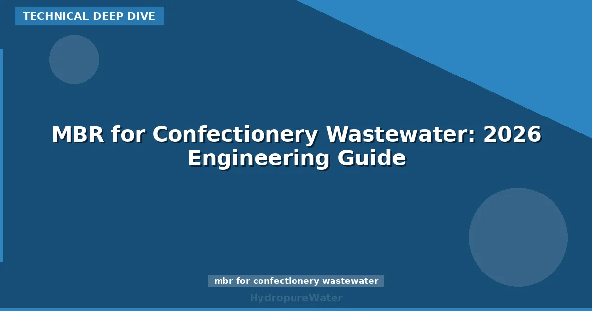MBR for Confectionery Wastewater: 2026 Engineering Guide