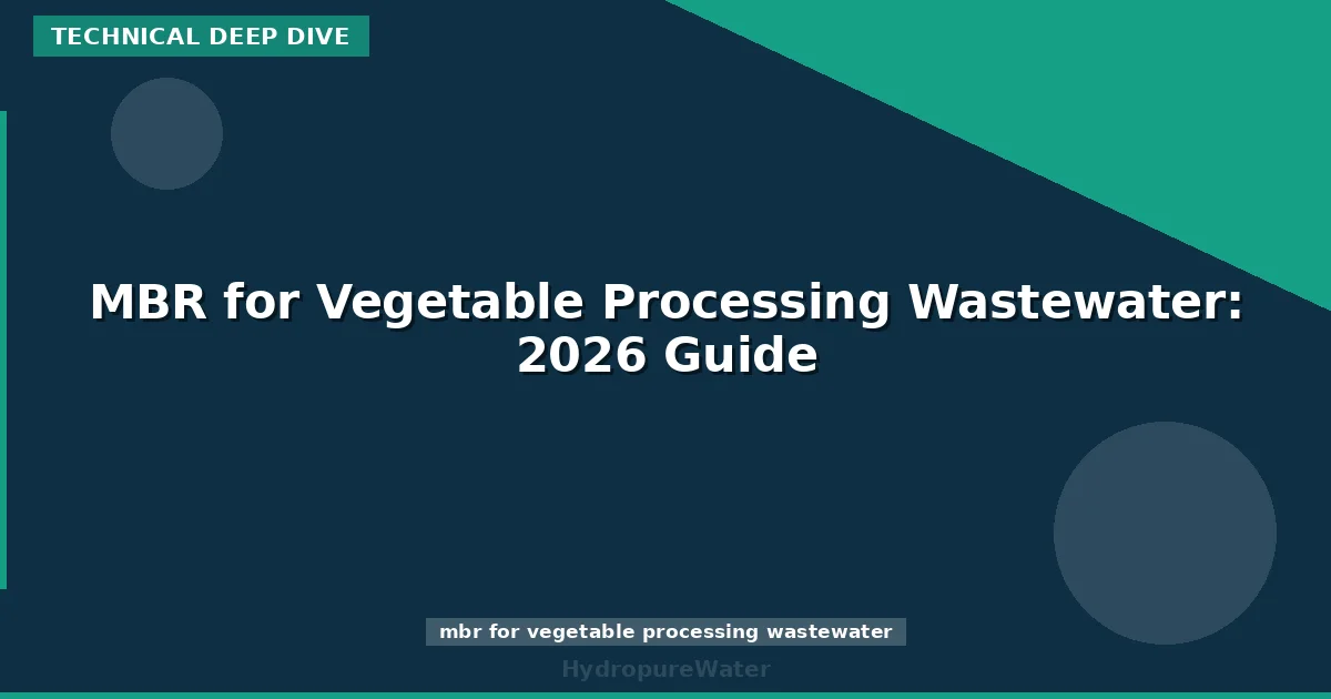 MBR for Vegetable Processing Wastewater: 2026 Guide
