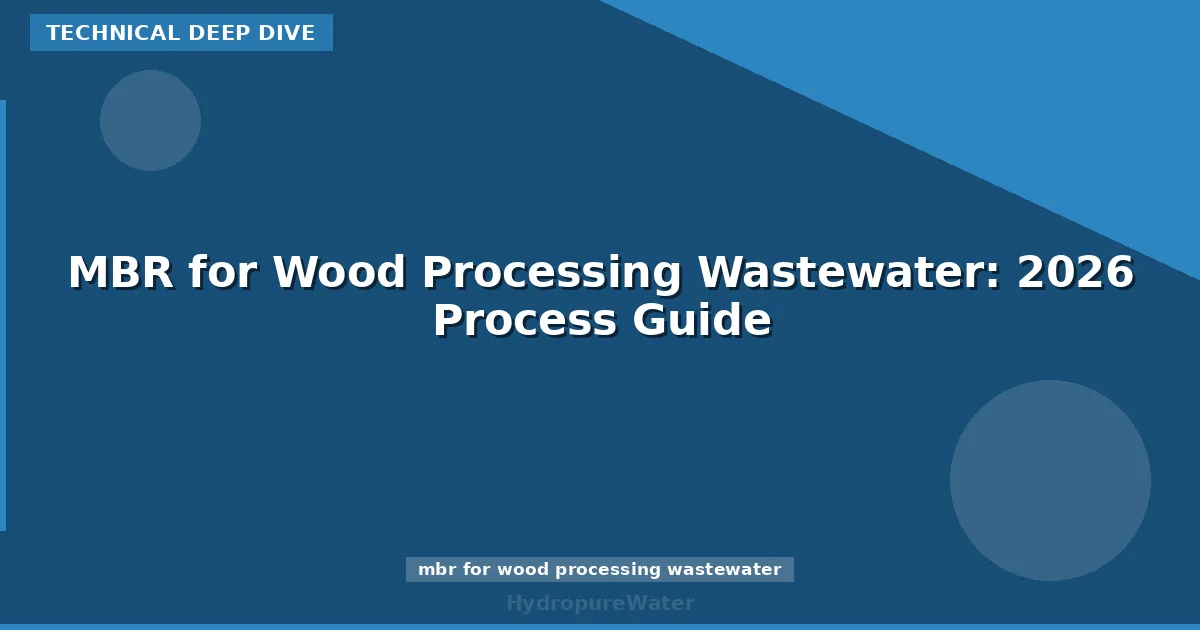 MBR for Wood Processing Wastewater: 2026 Process Guide