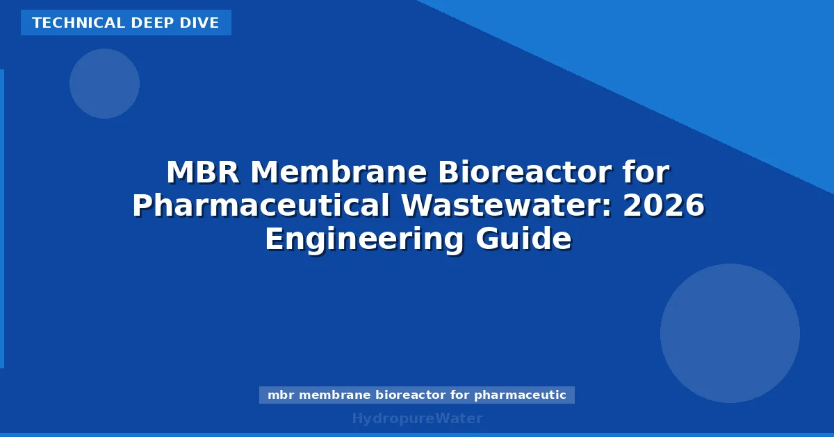 MBR Membrane Bioreactor for Pharmaceutical Wastewater: 2026 Engineering Guide