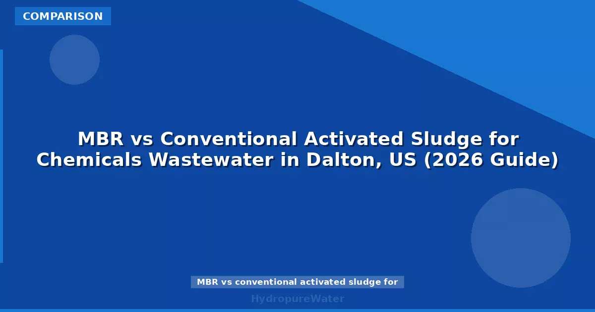 MBR vs Conventional Activated Sludge for Chemicals Wastewater in Dalton, US (2026 Guide)