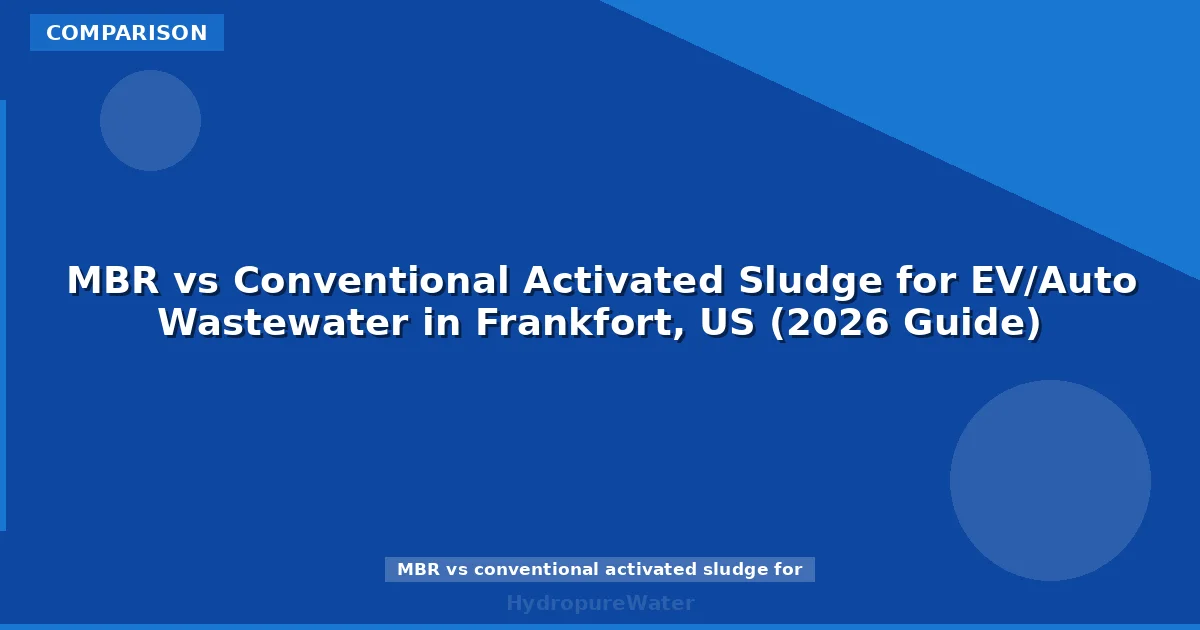 MBR vs Conventional Activated Sludge for EV/Auto Wastewater in Frankfort, US (2026 Guide)