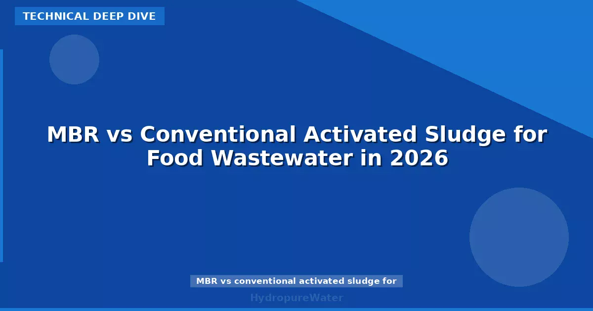 MBR vs Conventional Activated Sludge for Food Wastewater in 2026