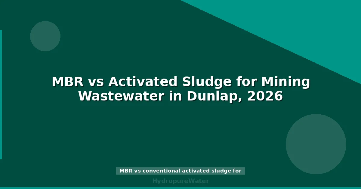 MBR vs Activated Sludge for Mining Wastewater in Dunlap, 2026