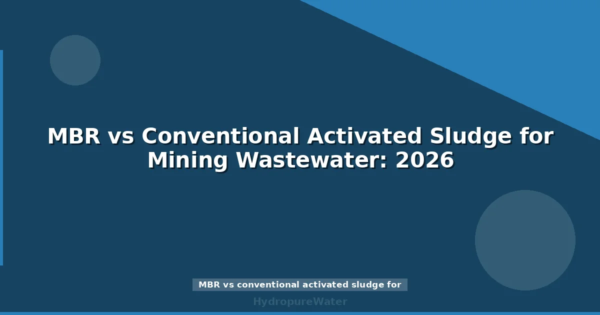 MBR vs Conventional Activated Sludge for Mining Wastewater: 2026