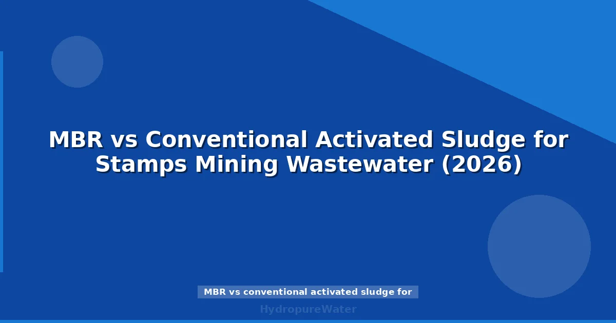 MBR vs Conventional Activated Sludge for Stamps Mining Wastewater (2026)