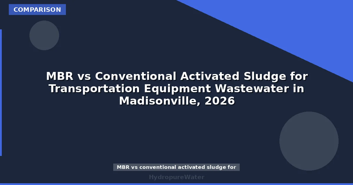 MBR vs Conventional Activated Sludge for Transportation Equipment Wastewater in Madisonville, 2026