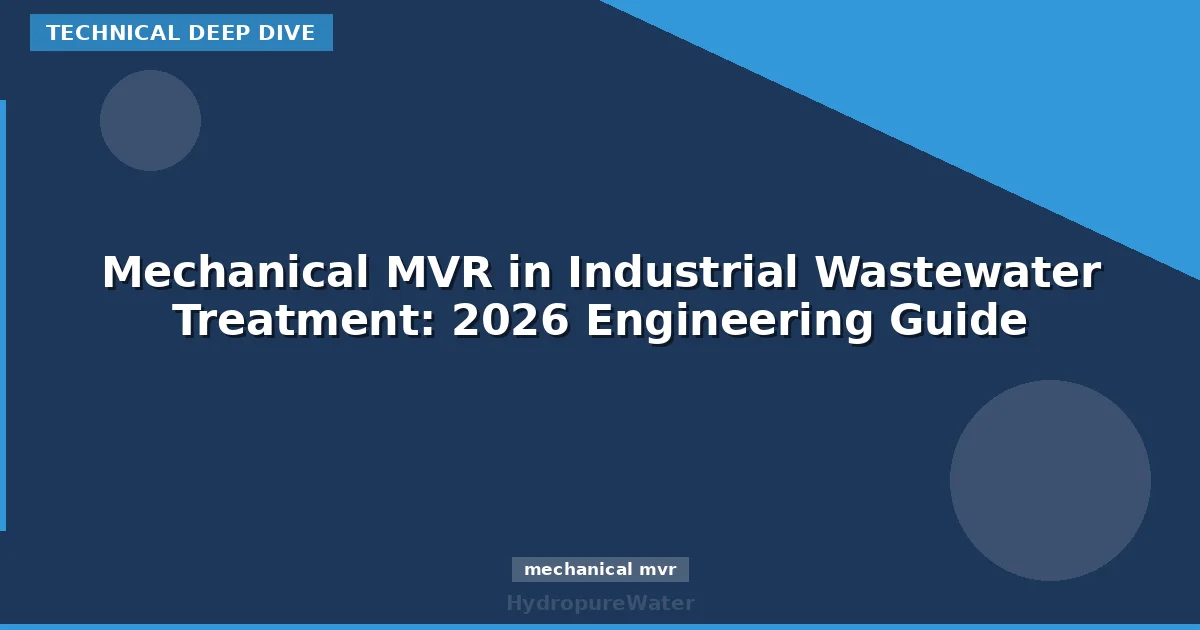 Mechanical MVR in Industrial Wastewater Treatment: 2026 Engineering Guide