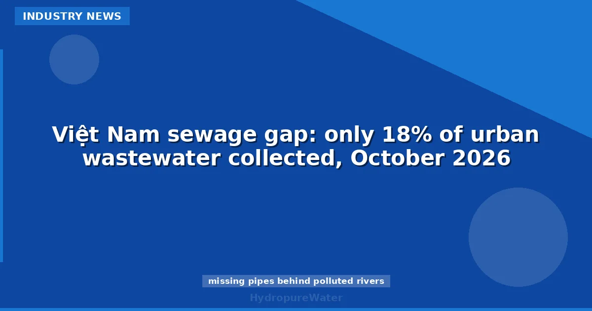 Việt Nam sewage gap: only 18% of urban wastewater collected, October 2026