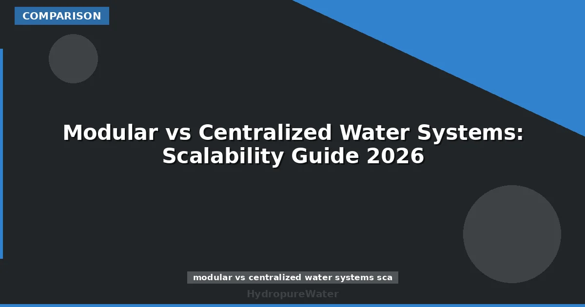 Modular vs Centralized Water Systems: Scalability Guide 2026
