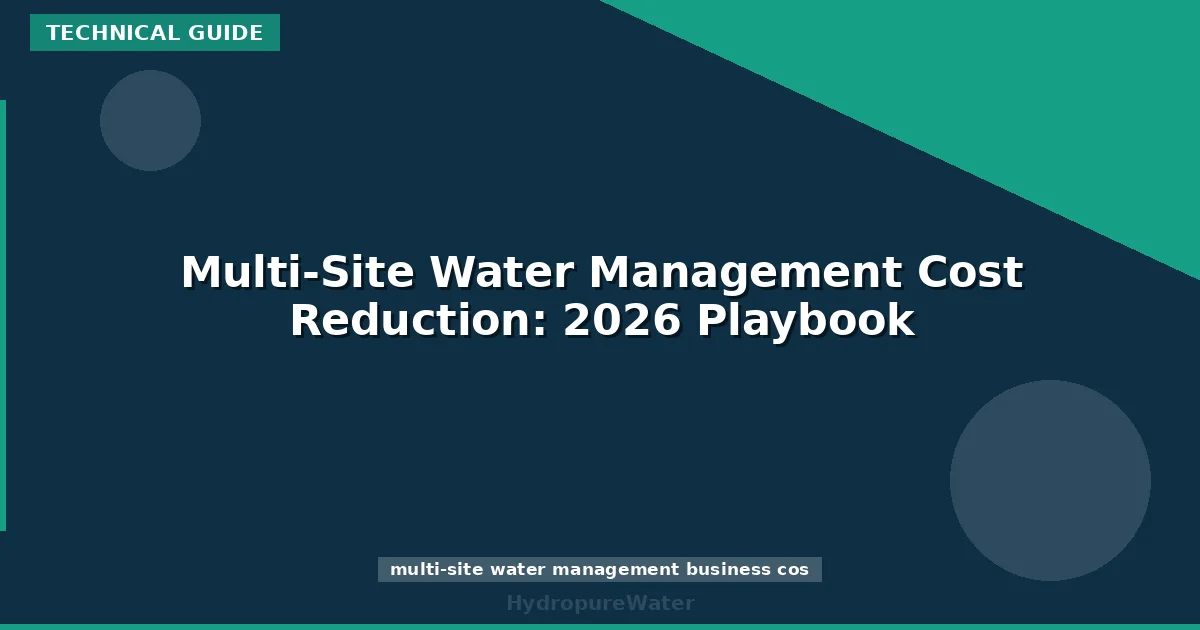 Multi-Site Water Management Cost Reduction: 2026 Playbook