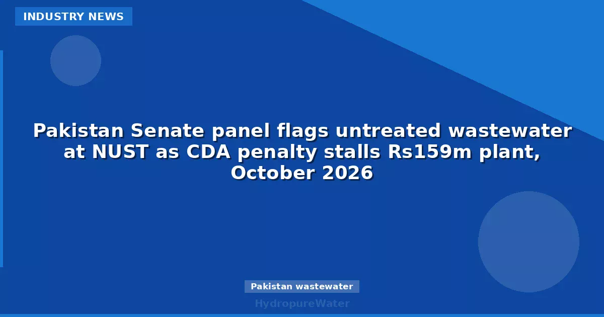 Pakistan Senate panel flags untreated wastewater at NUST as CDA penalty stalls Rs159m plant, October 2026