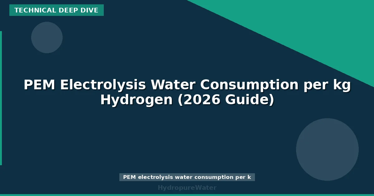 PEM Electrolysis Water Consumption per kg Hydrogen (2026 Guide)