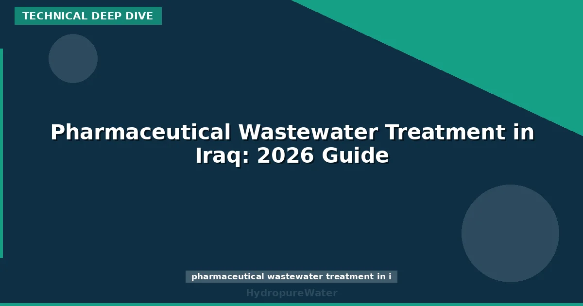 Pharmaceutical Wastewater Treatment in Iraq: 2026 Guide
